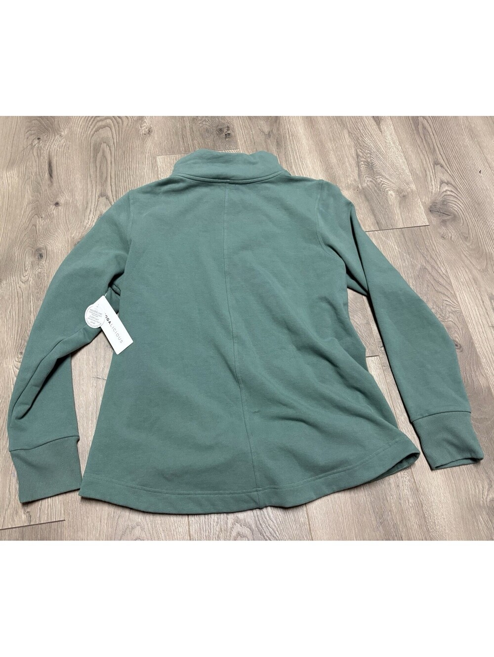 YOGALICIOUS Women's Pullover Mock Neck Crossover Sweatshirt NWT Large - Picture 6 of 6